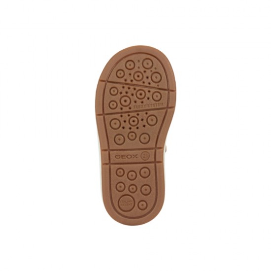 Geox Suede Παιδικά Μποτάκια με Φερμουάρ Μπεζ/Καφέ Trottola Toddler