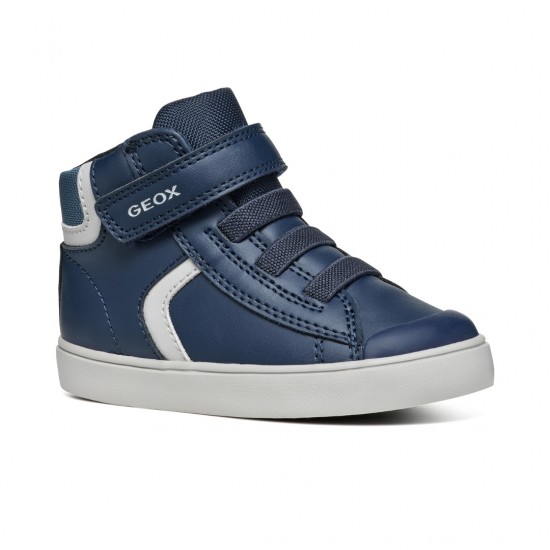 Geox Παιδικά Sneakers High Ανατομικά Μπλε Gisli B B461NA054FUC0832