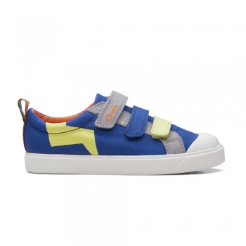 Παιδικό πάνινο Clarks City Vibe Kid Bright Blue μπλε