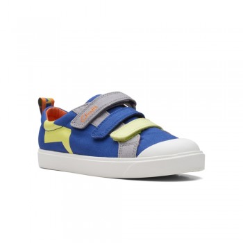 Παιδικό πάνινο Clarks City Vibe Kid Bright Blue μπλε