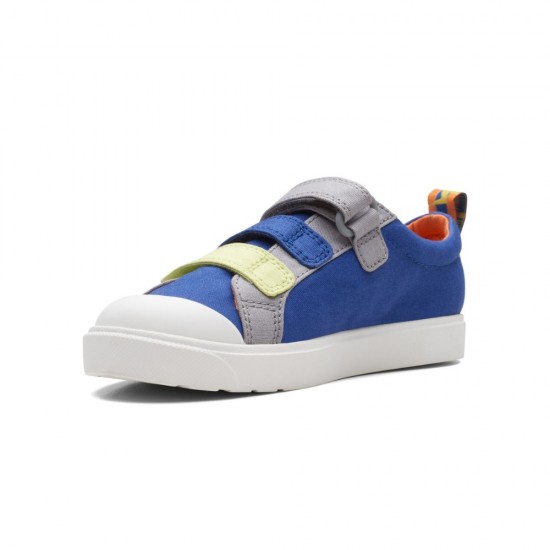 Παιδικό πάνινο Clarks City Vibe Kid Bright Blue μπλε