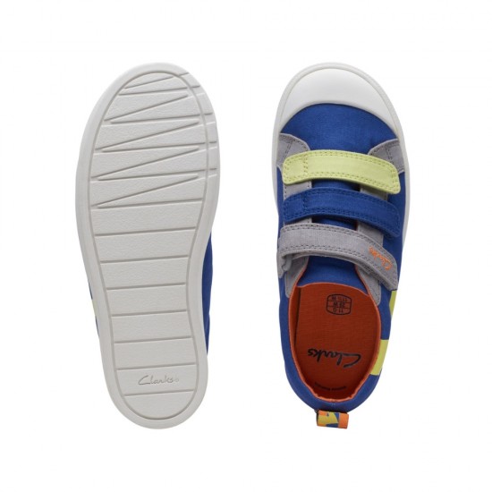 Παιδικό πάνινο Clarks City Vibe Kid Bright Blue μπλε