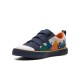 Παιδικό πάνινο Clarks Foxing Play Kid Navy μπλε