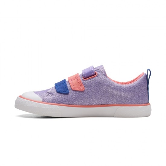 Παιδικό πάνινο Clarks Foxing Play Kid Purple Canvas