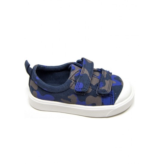 Παιδικό Clarks sneakers πάνινο City Flare Lo T 26142314 μπλε