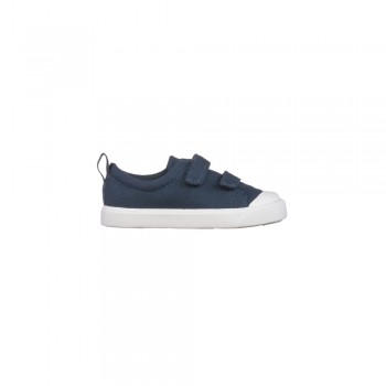 Παιδικό Clarks sneakers πάνινο City Flare Lo T 26141584 Navy Μπλε