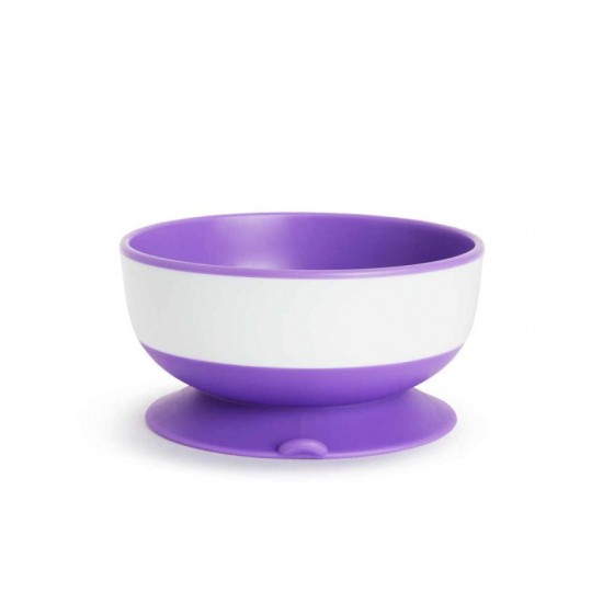 Munchkin Stay Put Bowl Πολύχρωμα Μπολ Φαγητού Με Βεντούζα Στήριξης 6+ Μηνών 3 Τμχ