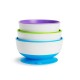 Munchkin Stay Put Bowl Πολύχρωμα Μπολ Φαγητού Με Βεντούζα Στήριξης 6+ Μηνών 3 Τμχ