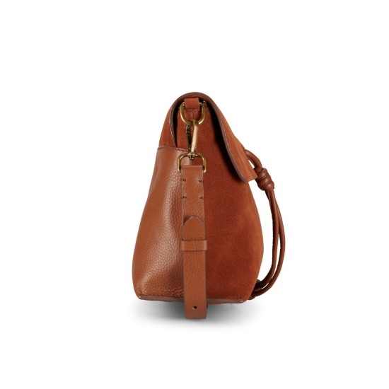 Clarks Torria Δερμάτινη Γυναικεία Flap Bag Χιαστί σε Ταμπά χρώμα