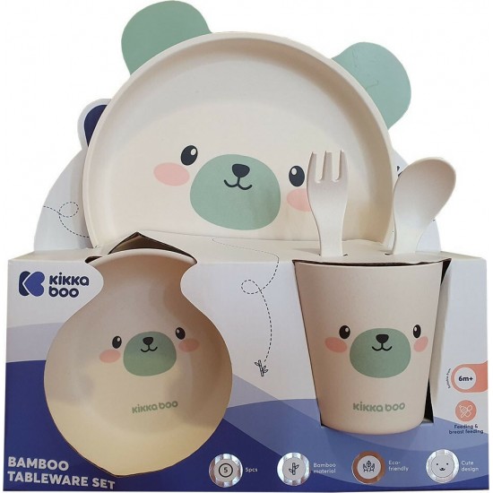 KIKKA BOO BAMBOO ΣΕΤ ΦΑΓΗΤΟΥ 5 ΤΜΧ - BEAR MINT 31302040071