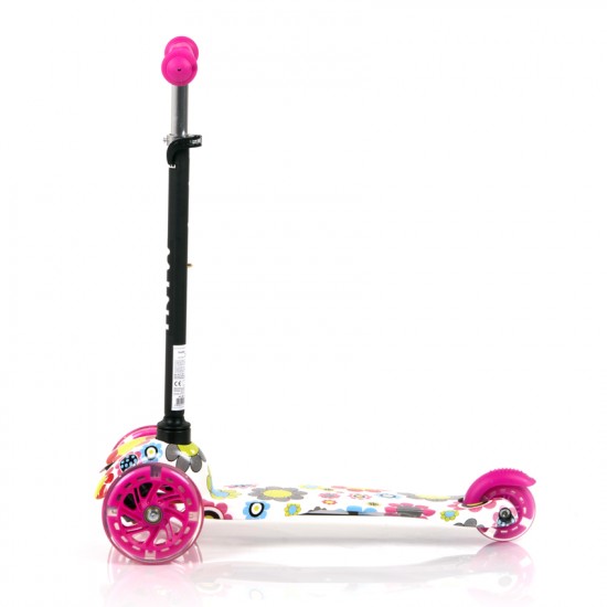 Lorelli Scooter MINI LED Pink FLOWERS Παιδικό Πατίνι 10390010001