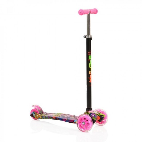 Πατίνι Scooter Rapture με Φωτιζόμενες Ρόδες PINK 3800146255442