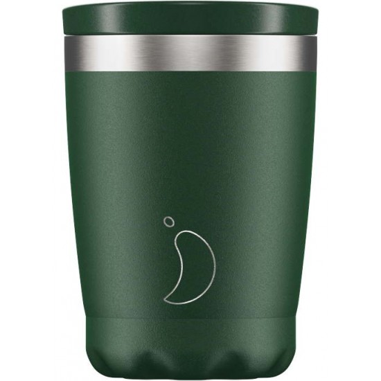 Chillys Coffee Cup Ανοξείδωτος Θερμός για Ροφήματα 340ml MATTE GREEN