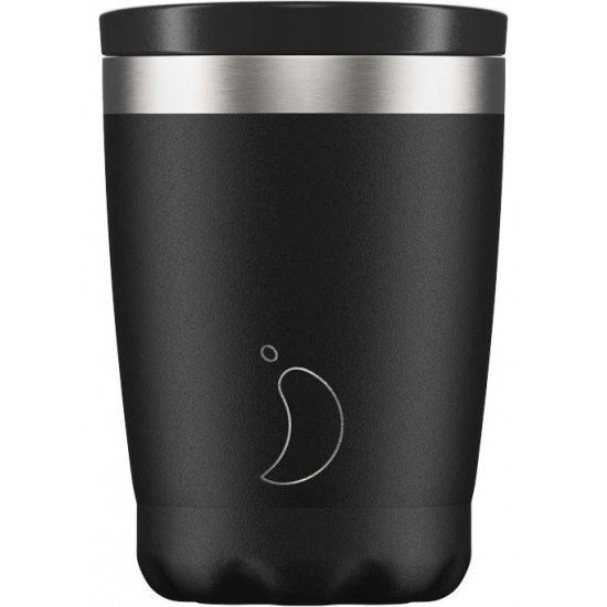 Chillys Coffee Cup Ανοξείδωτος Θερμός για Ροφήματα 340ml Black