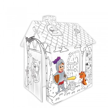 Χάρτινο Σπιτάκι Ζωγραφικής Mochtoys 11123 Coloring house knight