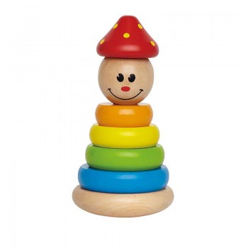 Hape Early Explorer Ξύλινη Πυραμίδα Clown Stacker 401916000400