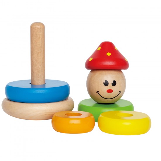 Hape Early Explorer Ξύλινη Πυραμίδα Clown Stacker 401916000400