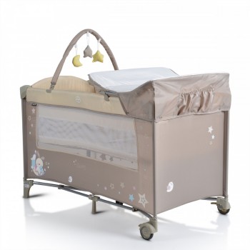 Cangaroo Παρκοκρέβατο Sleepy beige 2 επιπέδων με αλλαξιέρα 3800146248581-ΑΤΟΚΕΣ ΔΟΣΕΙΣ