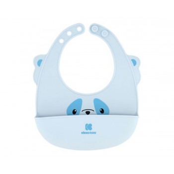 Βρεφική Σαλιάρα Σιλικόνης Kikkaboo Silicone Bib Blue 31303030007